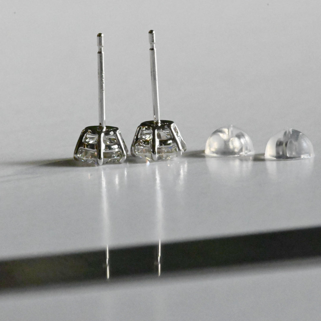 【Total 1 ct】Pt900 Diamond Studs 0.5ctx2, H-SI/ CGL