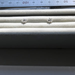 【Total 1 ct】Pt900 Diamond Studs 0.5ctx2, H-SI/ CGL