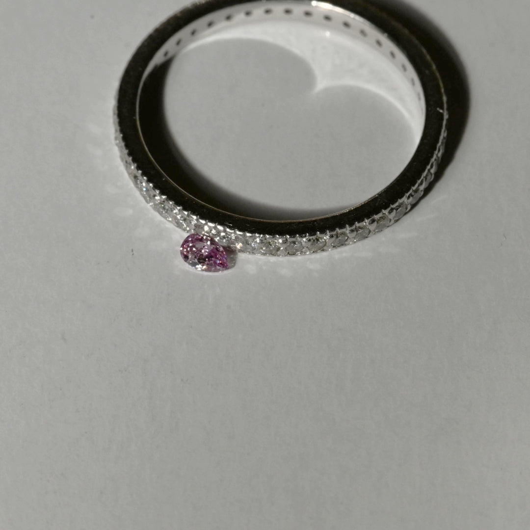 ダイヤモンド 0.067ct /Fancy Vivid Purplish Pink