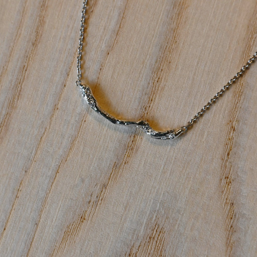 【One-Off】Pt900/850 Diamond Necklace "Fluid"