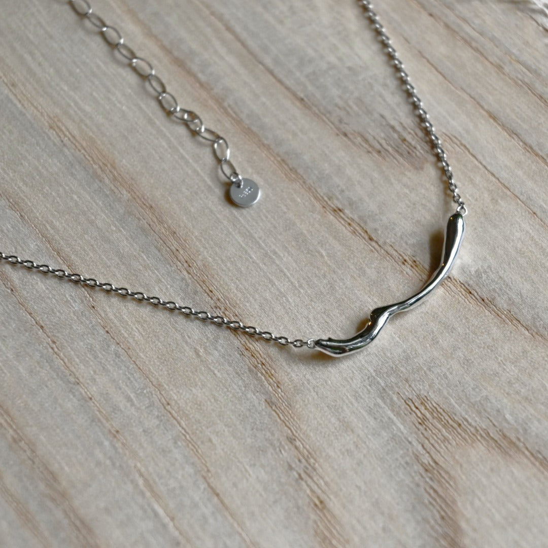 【One-Off】Pt900/850 Diamond Necklace "Fluid"