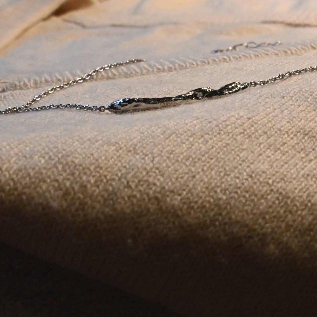 【One-Off】Pt900/850 Diamond Necklace "Fluid"