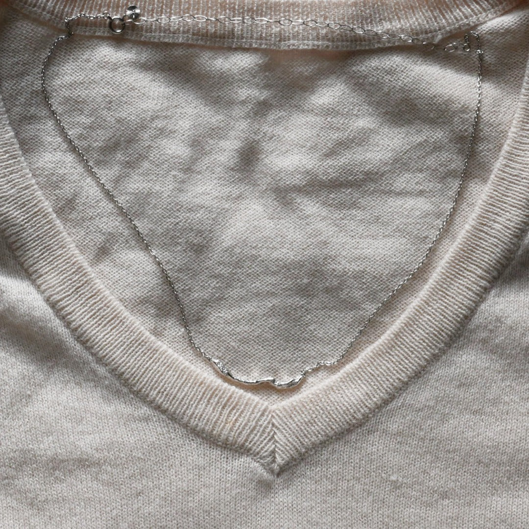 【One-Off】Pt900/850 Diamond Necklace "Fluid"