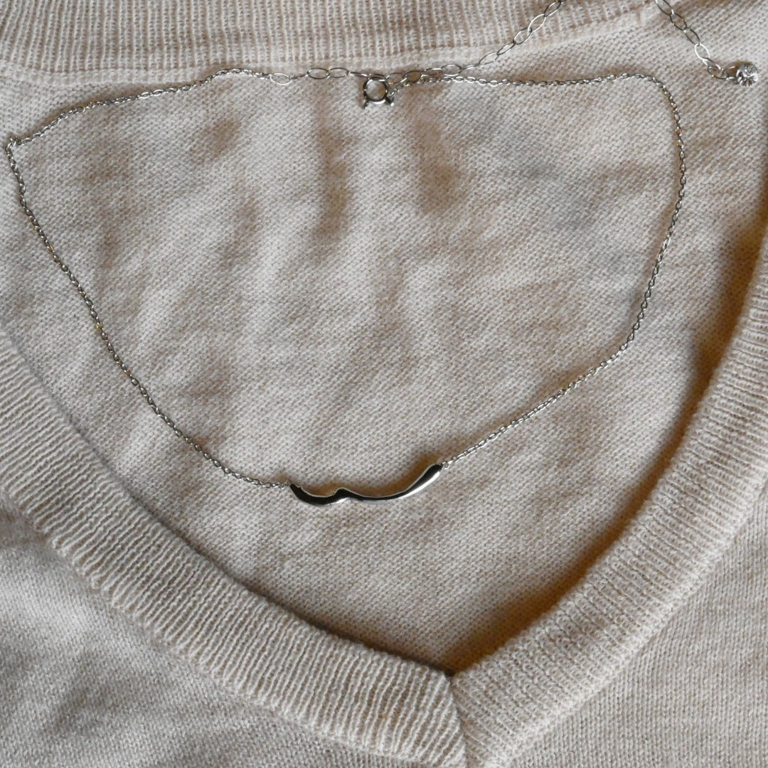 【One-Off】Pt900/850 Diamond Necklace "Fluid"