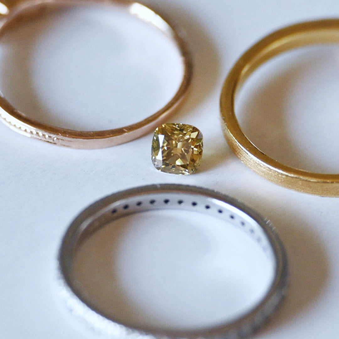 ダイヤモンド 0.507ct /Fancy Deep Brownish Greenish Yellow