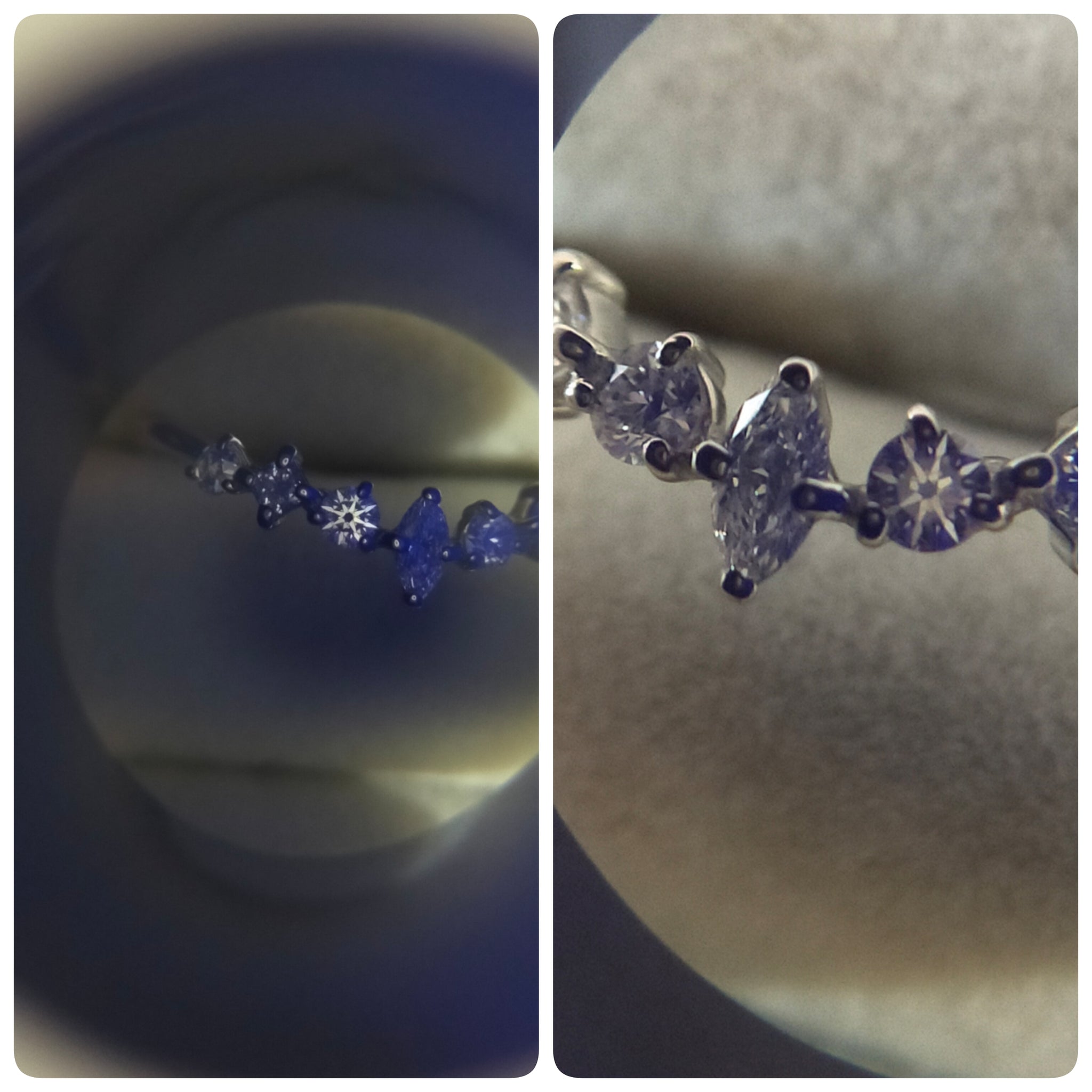 Pt900 Diamond 4 Shapes Neige Ring