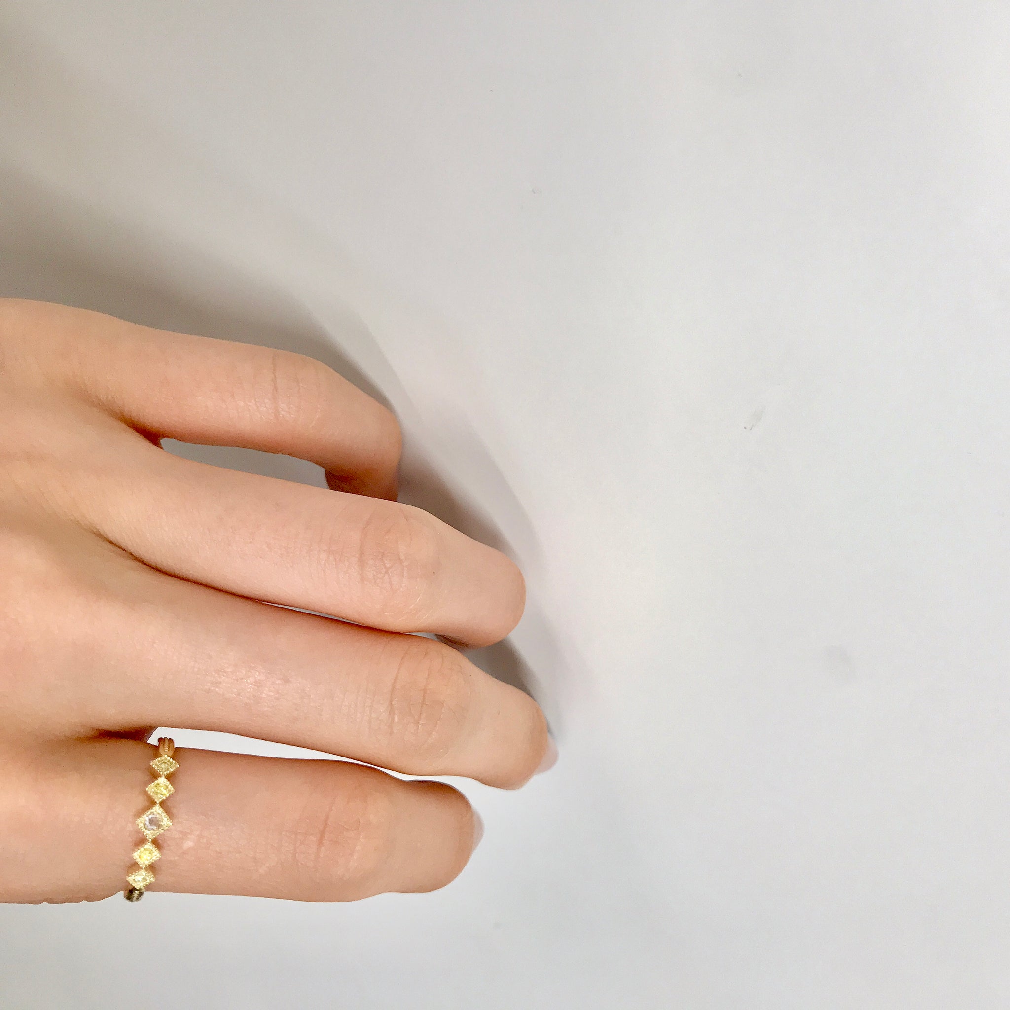 K18 Yellow Diamond ”Carrés” Ring