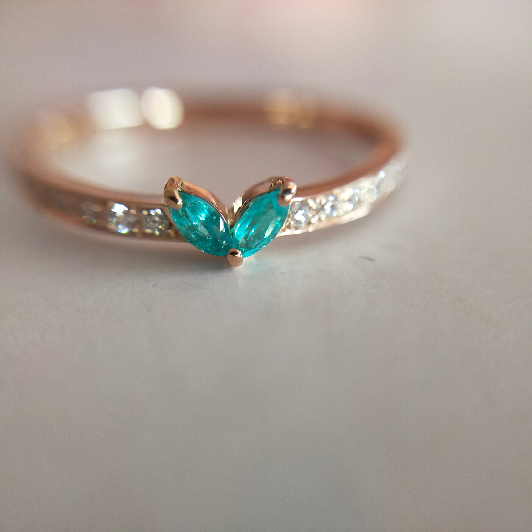 【One-Off】K18PG Paraiba Tourmaline Ring