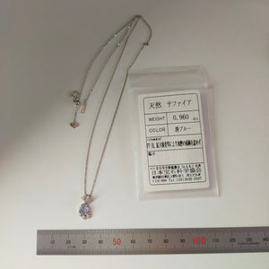 【One−Off】Pt900/850非加熱サファイアPendant/Necklace