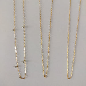 大人専用！K18/Pt900 Delicate Necklace D0.05ct