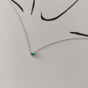 Pt900/850 Paraiba Tourmaline Petit Décor Necklace