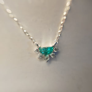 Pt900/850 Paraiba Tourmaline Petit Décor Necklace