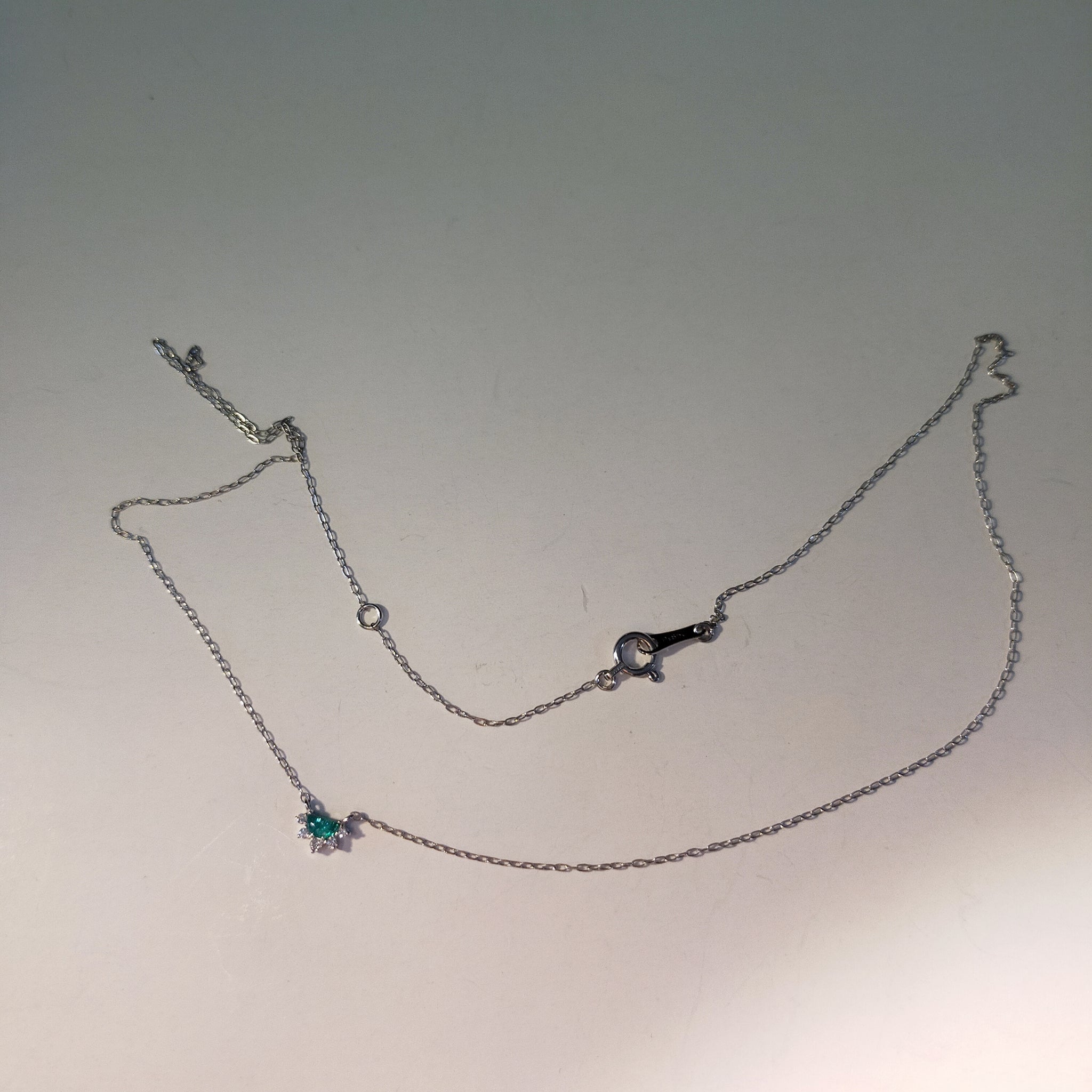 Pt900/850 Paraiba Tourmaline Petit Décor Necklace