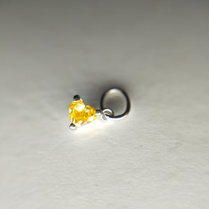 Pt900 ダイヤモンド チャーム0.130ct /Fancy Vivid Yellow "Orange"