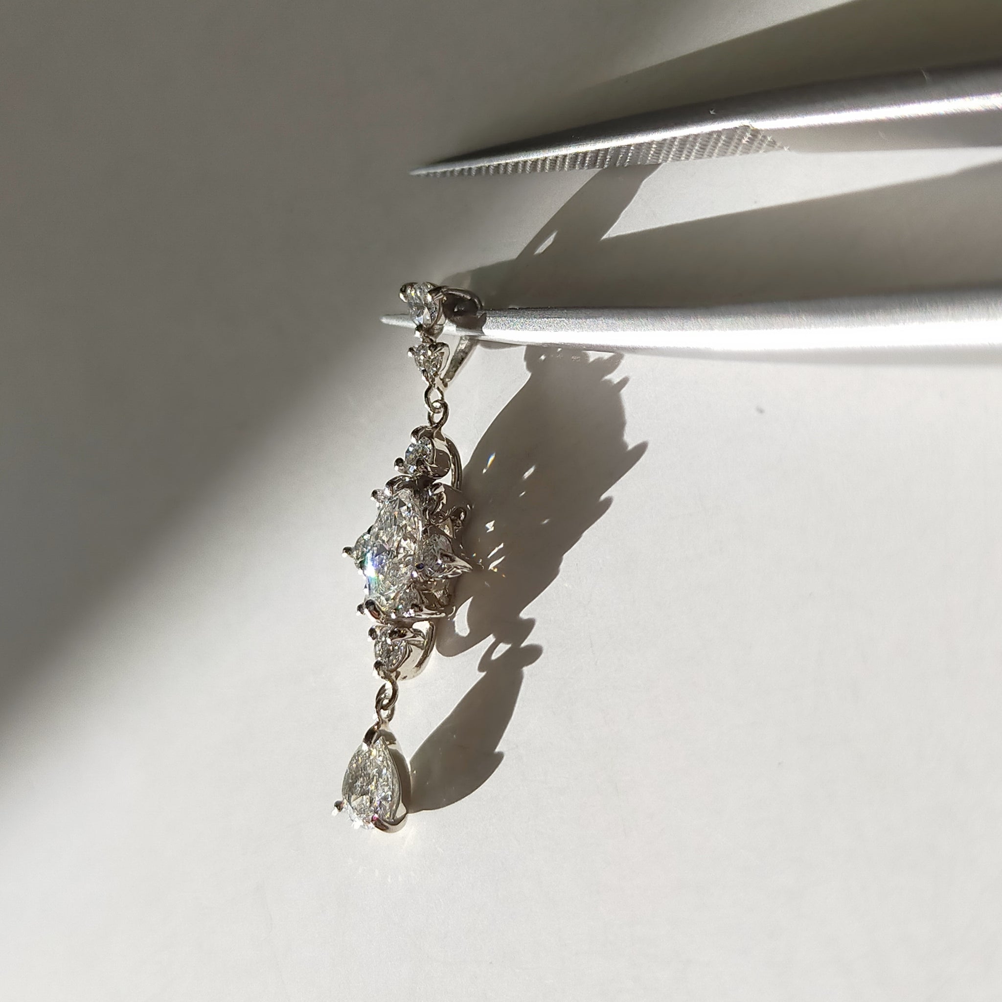 【One−Off】Pt900 Diamond  0.232ct D-SI1 Pendant "麗”