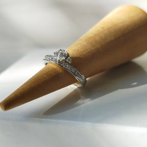 Pt900  Diamond Ring "Miniature"